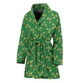 Cute Clover St. Patrick's Day Print Women's Bathrobe