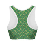 Cute Clover St. Patrick's Day Print Women's Sports Bra