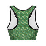 Cute Clover St. Patrick's Day Print Women's Sports Bra