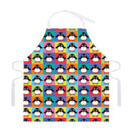 Cute Colorful Penguin Pattern Print Adjustable Apron