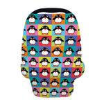 Cute Colorful Penguin Pattern Print Baby Seat Cover