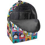 Cute Colorful Penguin Pattern Print Backpack