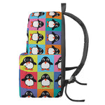 Cute Colorful Penguin Pattern Print Backpack
