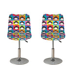 Cute Colorful Penguin Pattern Print Bar Stool Covers