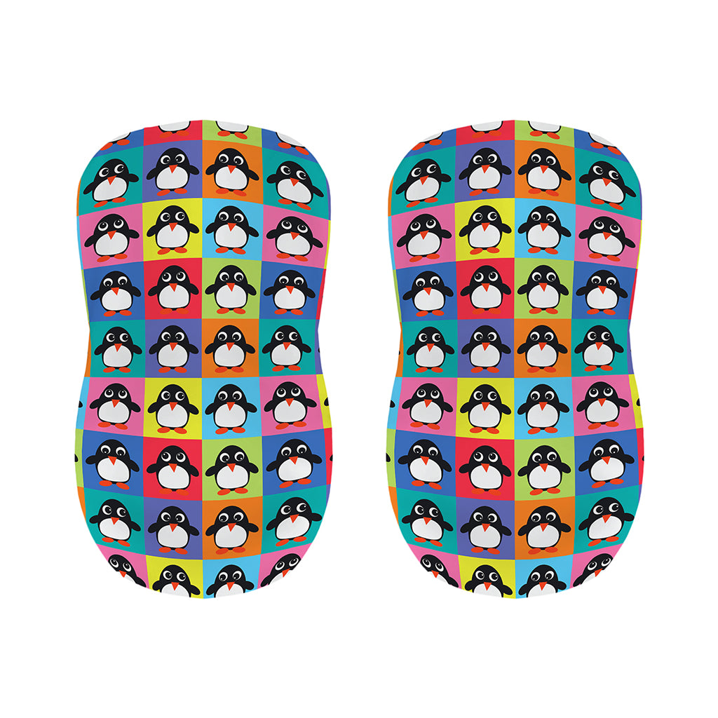 Cute Colorful Penguin Pattern Print Bar Stool Covers