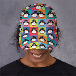 Cute Colorful Penguin Pattern Print Baseball Cap