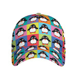 Cute Colorful Penguin Pattern Print Baseball Cap