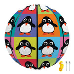 Cute Colorful Penguin Pattern Print Basketball