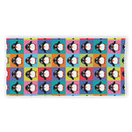 Cute Colorful Penguin Pattern Print Beach Towel