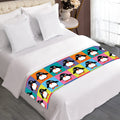 Cute Colorful Penguin Pattern Print Bed Runner