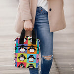 Cute Colorful Penguin Pattern Print Bible Tote Bag