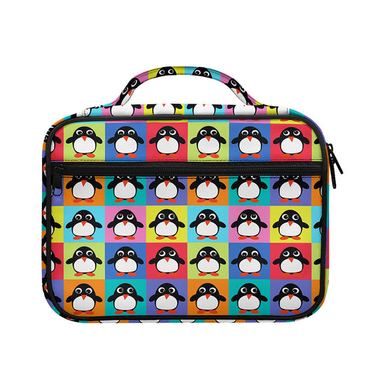 Cute Colorful Penguin Pattern Print Briefcase Bible Bag
