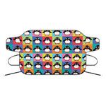 Cute Colorful Penguin Pattern Print Car Windshield Snow Cover