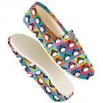 Cute Colorful Penguin Pattern Print Casual Shoes