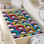 Cute Colorful Penguin Pattern Print Changing Pad Cover