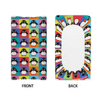 Cute Colorful Penguin Pattern Print Changing Pad Cover