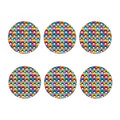 Cute Colorful Penguin Pattern Print Coaster Set