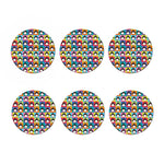 Cute Colorful Penguin Pattern Print Coaster Set