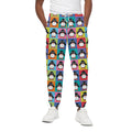 Cute Colorful Penguin Pattern Print Cotton Sweatpants