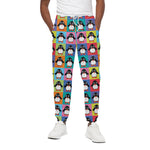 Cute Colorful Penguin Pattern Print Cotton Pants