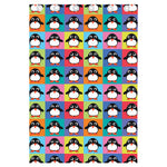 Cute Colorful Penguin Pattern Print Curtain