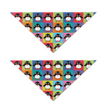 Cute Colorful Penguin Pattern Print Dog Bandana