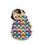 Cute Colorful Penguin Pattern Print Dog Zip Up Jacket