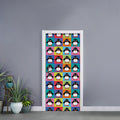 Cute Colorful Penguin Pattern Print Door Sticker