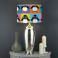 Cute Colorful Penguin Pattern Print Drum Lamp Shade