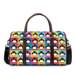 Cute Colorful Penguin Pattern Print Duffle Bag