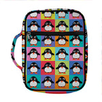 Cute Colorful Penguin Pattern Print Front Pocket Bible Bag