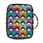 Cute Colorful Penguin Pattern Print Front Pocket Bible Bag