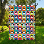 Cute Colorful Penguin Pattern Print Garden Flag