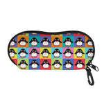 Cute Colorful Penguin Pattern Print Glasses Case
