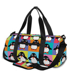 Cute Colorful Penguin Pattern Print Gym Bag