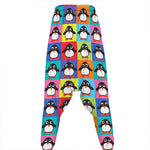Cute Colorful Penguin Pattern Print Hammer Pants