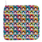 Cute Colorful Penguin Pattern Print Hand Towel