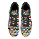 Cute Colorful Penguin Pattern Print High Top Leather Sneakers