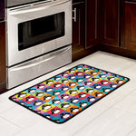 Cute Colorful Penguin Pattern Print Kitchen Mat