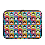 Cute Colorful Penguin Pattern Print Laptop Sleeve