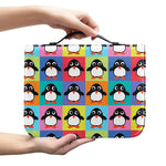 Cute Colorful Penguin Pattern Print Leather Bible Cover