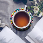 Cute Colorful Penguin Pattern Print Leather Coaster Set