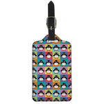 Cute Colorful Penguin Pattern Print Luggage Tag