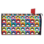 Cute Colorful Penguin Pattern Print Mailbox Cover
