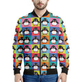 Cute Colorful Penguin Pattern Print Men's Bomber Jacket