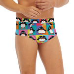 Cute Colorful Penguin Pattern Print Men's Briefs
