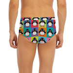 Cute Colorful Penguin Pattern Print Men's Briefs