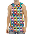 Cute Colorful Penguin Pattern Print Men's Muscle Tank Top