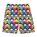 Cute Colorful Penguin Pattern Print Men's Swim Trunks