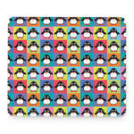 Cute Colorful Penguin Pattern Print Mouse Pad
